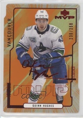 2020 MVP 20th Anniversary Colors & Contours Gold 230/250 Quinn Hughes #37 06x7