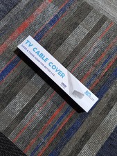 White TV Cable Raceway Cord Cover, 2x1in, 39 Inch, Paintable