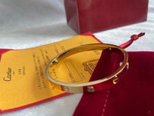 Cartier Big C Diamond Cut Frameless BLACK Lens Gold Frame  Certification Papers