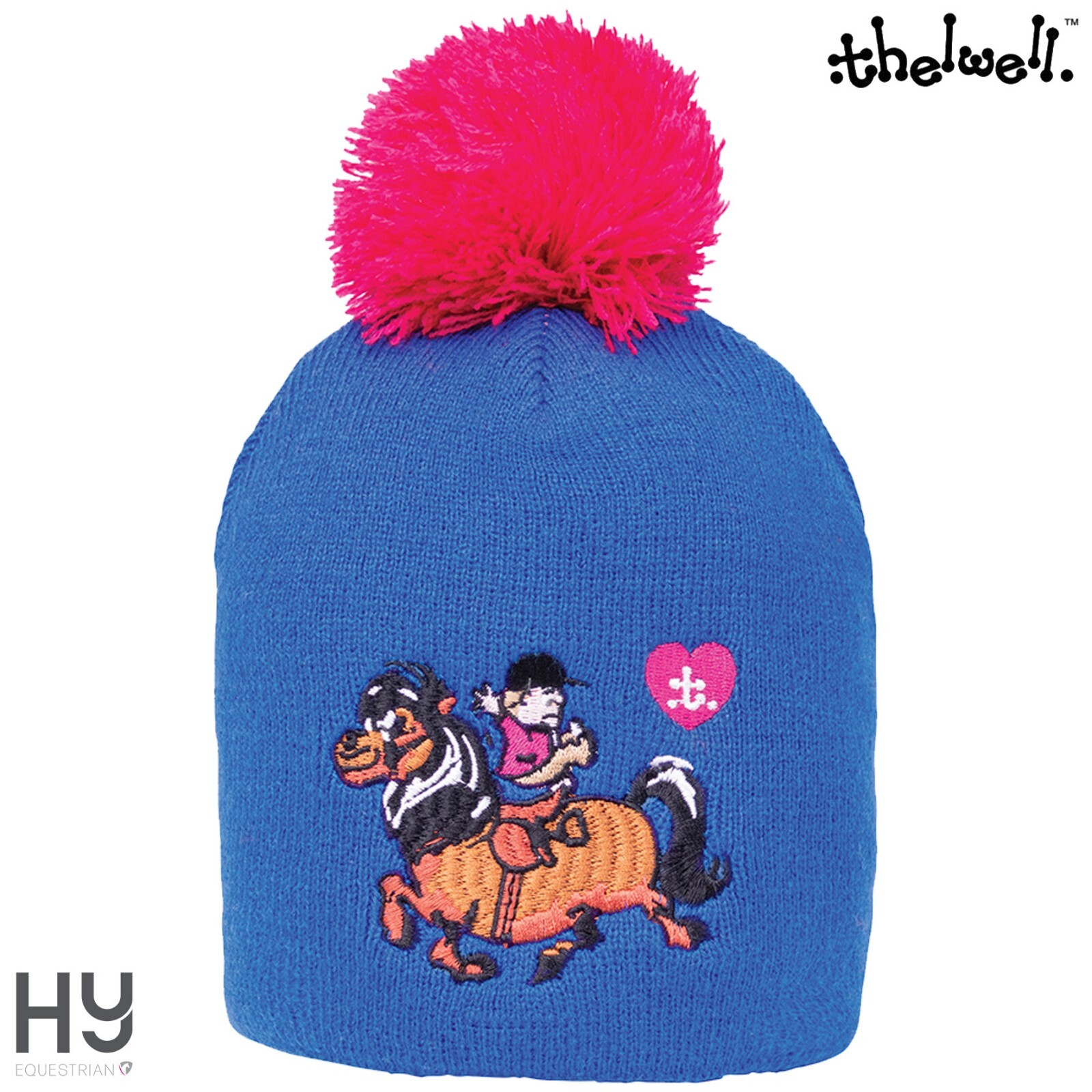 Thelwell Collection Race Bobble Hat by Hy Equestrian   Warm   Snug   Pom Pom