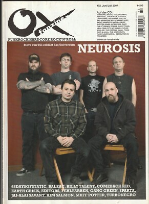   OX #72/2007 Neurosis ohne CD MUSIK-MAGAZIN *Billy Talent *Earth Crisis *Sparta