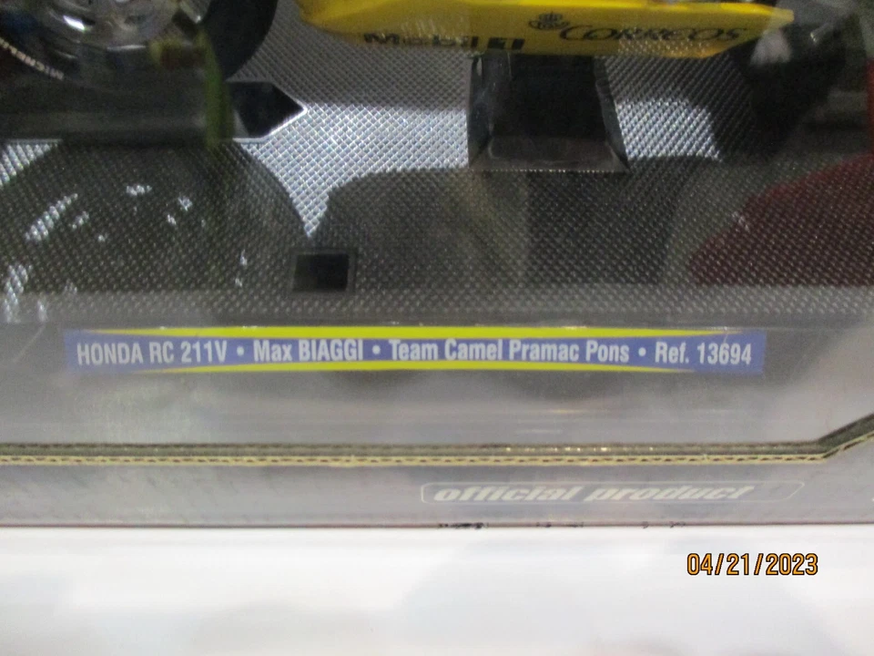 Moto Honda RC211V MAX BIAGGI TEAM CAMEL PRAMAC PONS Guiloy Scala 1/10 REF. 13694 - Immagine 3 di 4