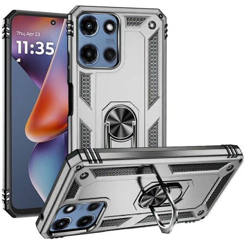 Pour Motorola Moto G 5G 2025 Coque Anneau Support Métal Magnétique + Verre Trempé - Photo 27 sur 32