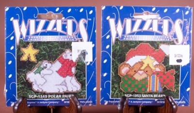 Sugar Plum Express Wizzers Lot of 2 Counted Cross Stitch Kits Polar Bear NIP