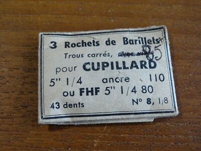 Ressort De Barillet Pour Montre Cupillard 110 - Pièce Neuve Sans étiquette, Origine France, Pour Réparation Horlogerie