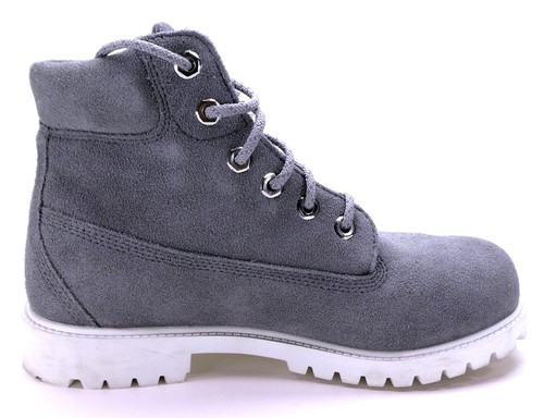 Timberland Shoes 6 Inch Premium WP Suede Exclusive Gray Boots Mens 6.5 - Picture 2 of 7