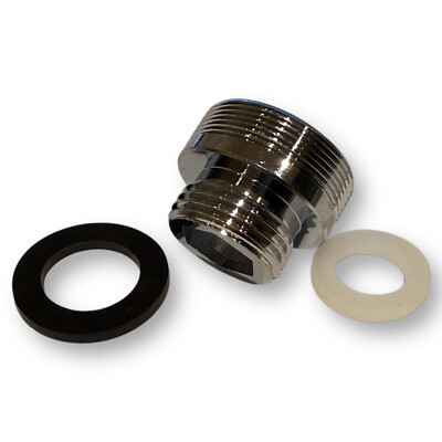 Wasserhan Adapter 1/2'' auf M28 Außengewinde Übergangsstück mit Dichtungen