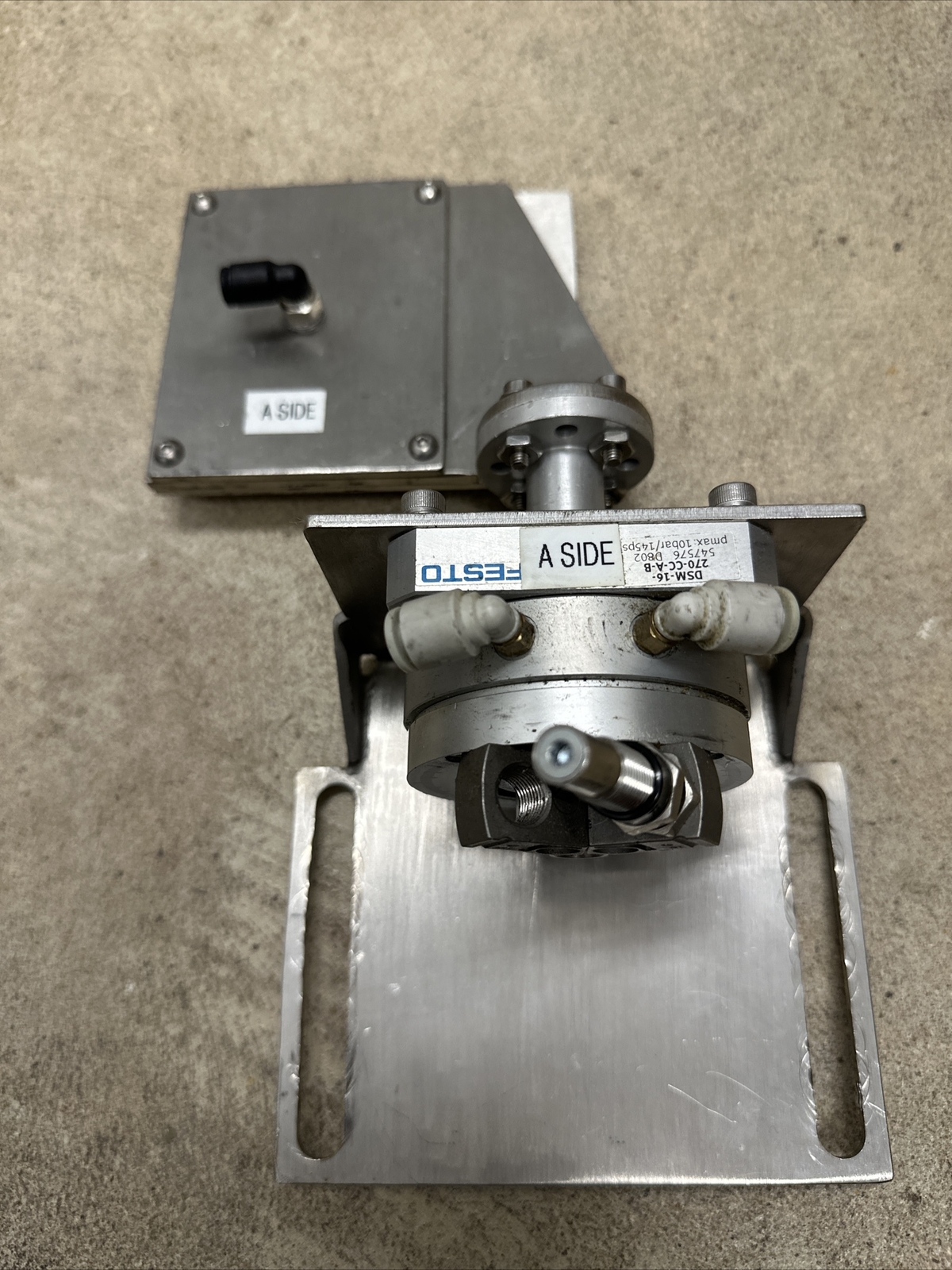 FESTO DSM-16-270-CC-A-B SEMI-ROTARY DRIVE 547576 10 BAR / 145 Label Bracket App