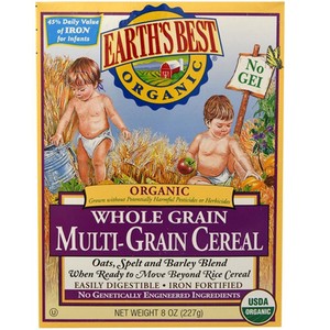 earth's best whole grain cereal organic
