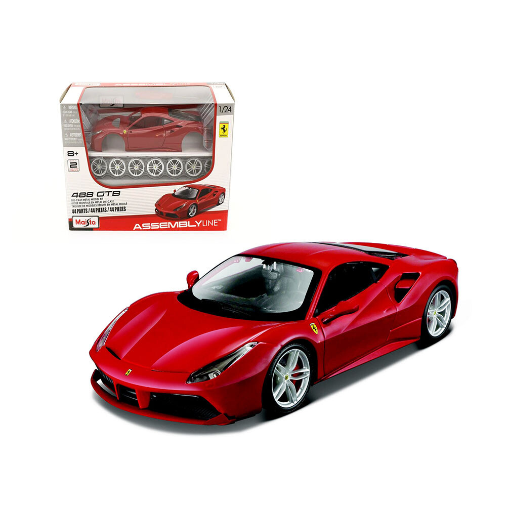 Maisto 1:24 Scale Ferrari 488 GTB Model Kit Detailed Diecast