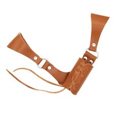 Brown Leather Sword Dagger Dirk Knife Frog Medieval Sheath Belt Pouch 8" x 8"