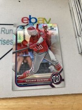 ROISMAR QUINTANA 2022 BOWMAN CHROME SILVER REFRACTOR # /499 WASHINGTON NATIONALS