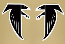 NOS FS 1990-2002 Atlanta Falcons Throwback Football Helmet Decals - 20 mil 3M