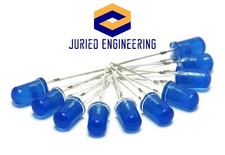 25 x Blue LED 5mm Round Wide Angle Diffused LED Light Emitting Diode Bright PCB