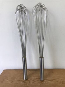 Set Pair Professional Commercial Thunder Group Lg Stainless Steel Whisks 17.75"