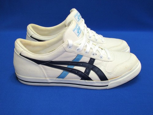 Asics Alton Road Runner (H066N) Women White & Blue Canvas Athletic Shoes (Sz 10) - Picture 4 of 11