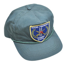 Vintage Texas Firemen's Training School Leather Strap Hat