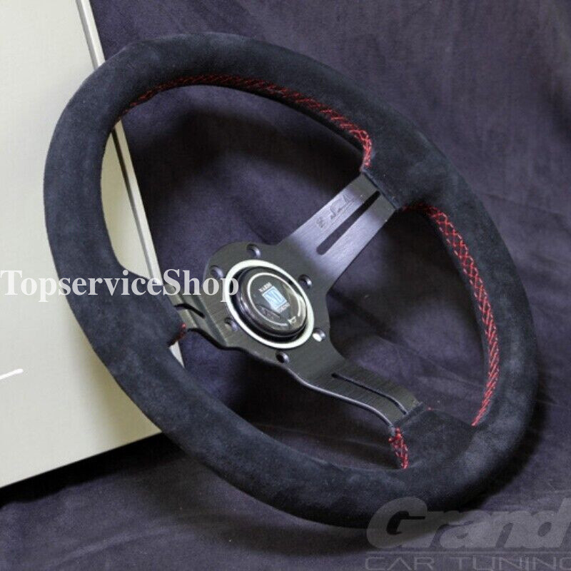NARDI 330mm 13' Suede Leather Mid-deep55mm 2' Red Stitching NARDI 330mm 13' Suede Leather Mid-deep55mm 2' Red Stitching