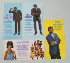 (4) HARRAHS ADVERTISING POSTCARDS FLIP WILSON BILL COSBY BILLY ECKSTINE LESLIE