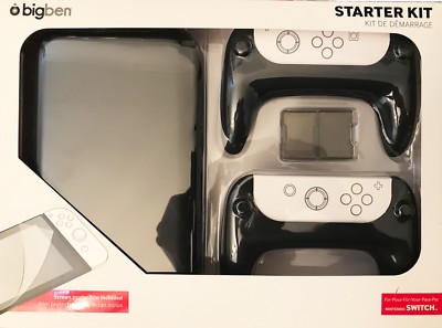 Nintendo SWITCH Starter Pack 2 Essential schwarz Tasche + Grip Set Bigben