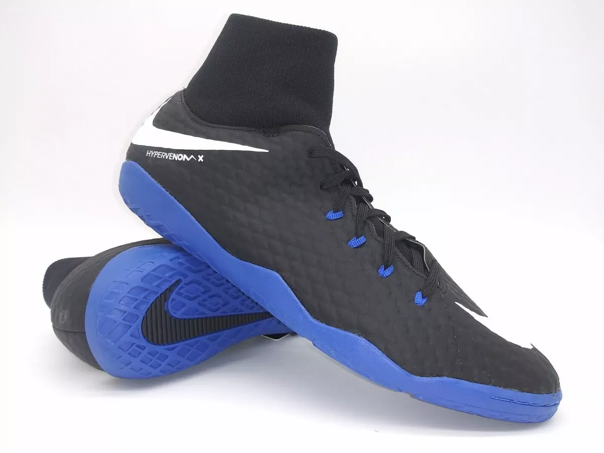 Nike Mens Rare Hypervenomx Phelon 3 DF IC 917768 002 Black Blue