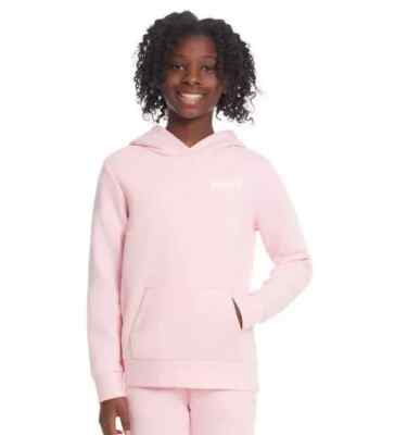 NWT! PUMA Girls' Fleece Hoodie Pullover, Pink -L( 14/16)