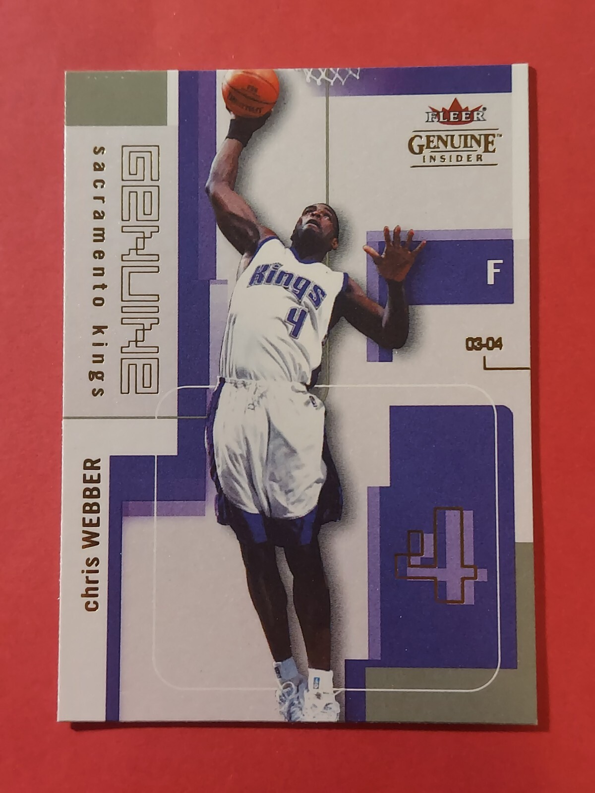 2003-04 Fleer Genuine Insider #81 Chris Webber, cd1