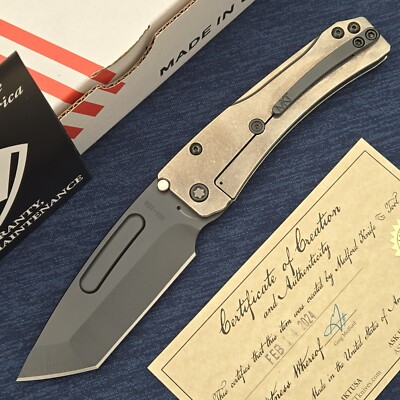 MEDFORD ヴィンテージ コンボ・ペン 14K H-MF Medford Slim Midi LEFT-HANDED CPM-S45VN DLC Tanto Blade Tumbled