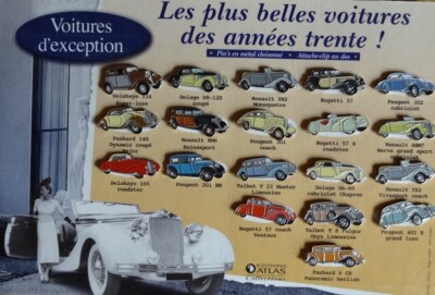 Collection Complète 176 Pins Voitures, édition Atlas, échelle 1:76, Miniatures Neuves