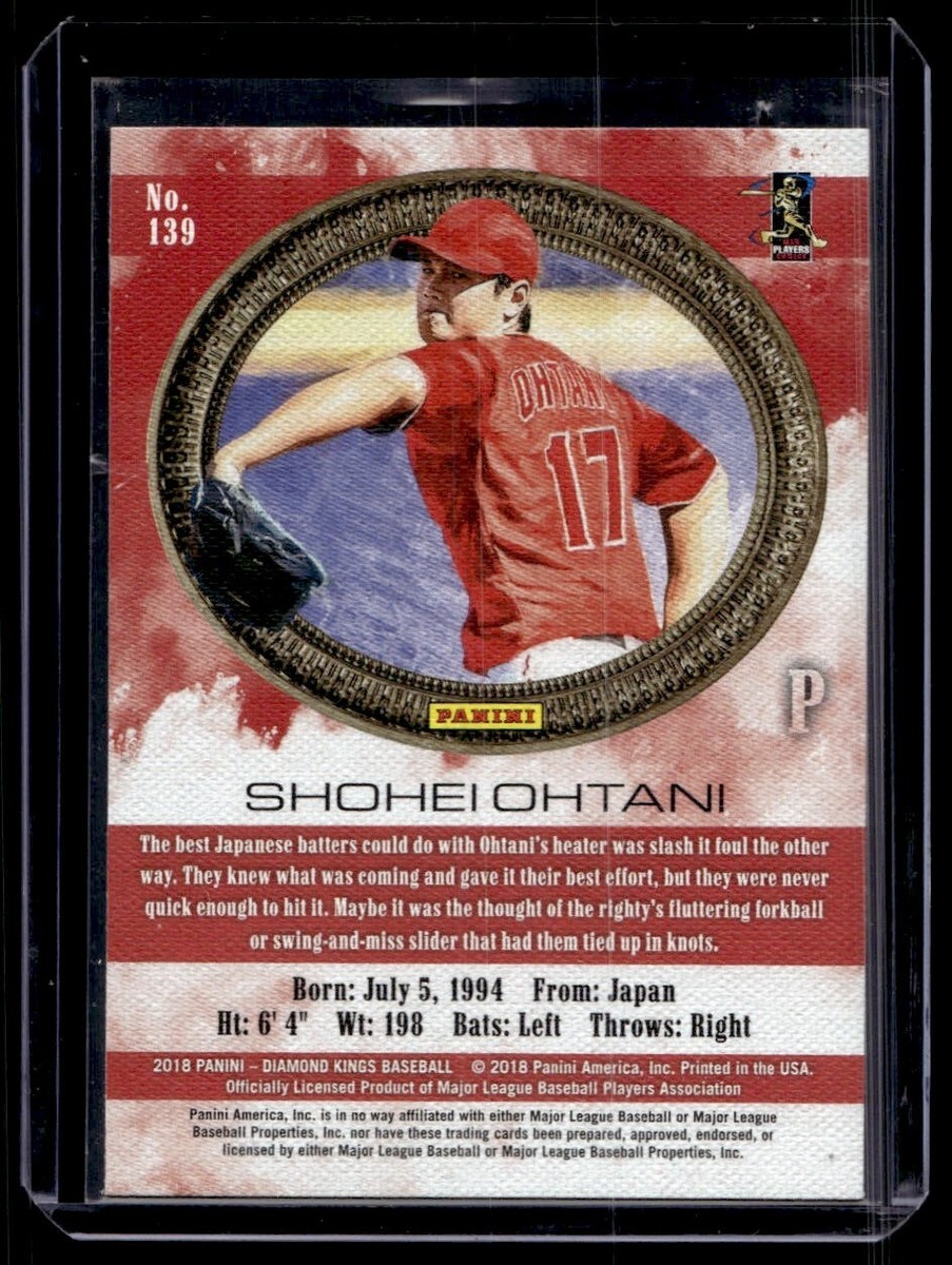 2018 Panini Diamond Kings Shohei Ohtani RC Los Angeles
