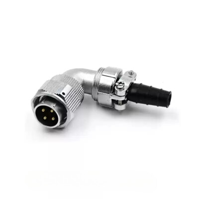 WY20 4-pin 500V Aviation Bent Double Pressure Cable Plug