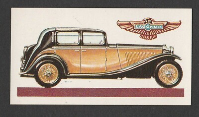 Original 60er Jahre UK Trade Card mit Lagonda 4,5 Liter Limousine 