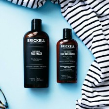 Brickell Men's Daily Face Care Gel Facial Cleanser Wash,Moisturizer Lotion GIFTS