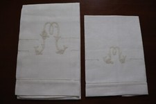 Lace Cant  towels large and small with initial M