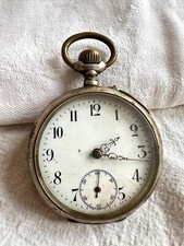 Antike Remontoir Cylindre Taschenuhr – 6 Rubis – 800er Silber – Defekt / Sammler