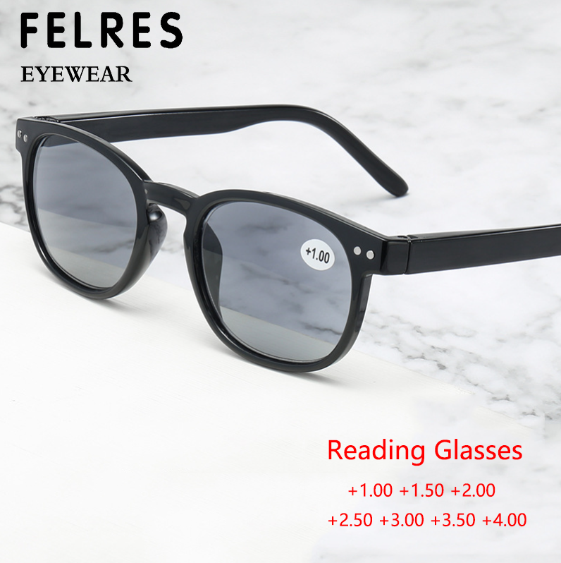 Unisex Tinted Single Focus Reading Glasses Retro Outdoor 