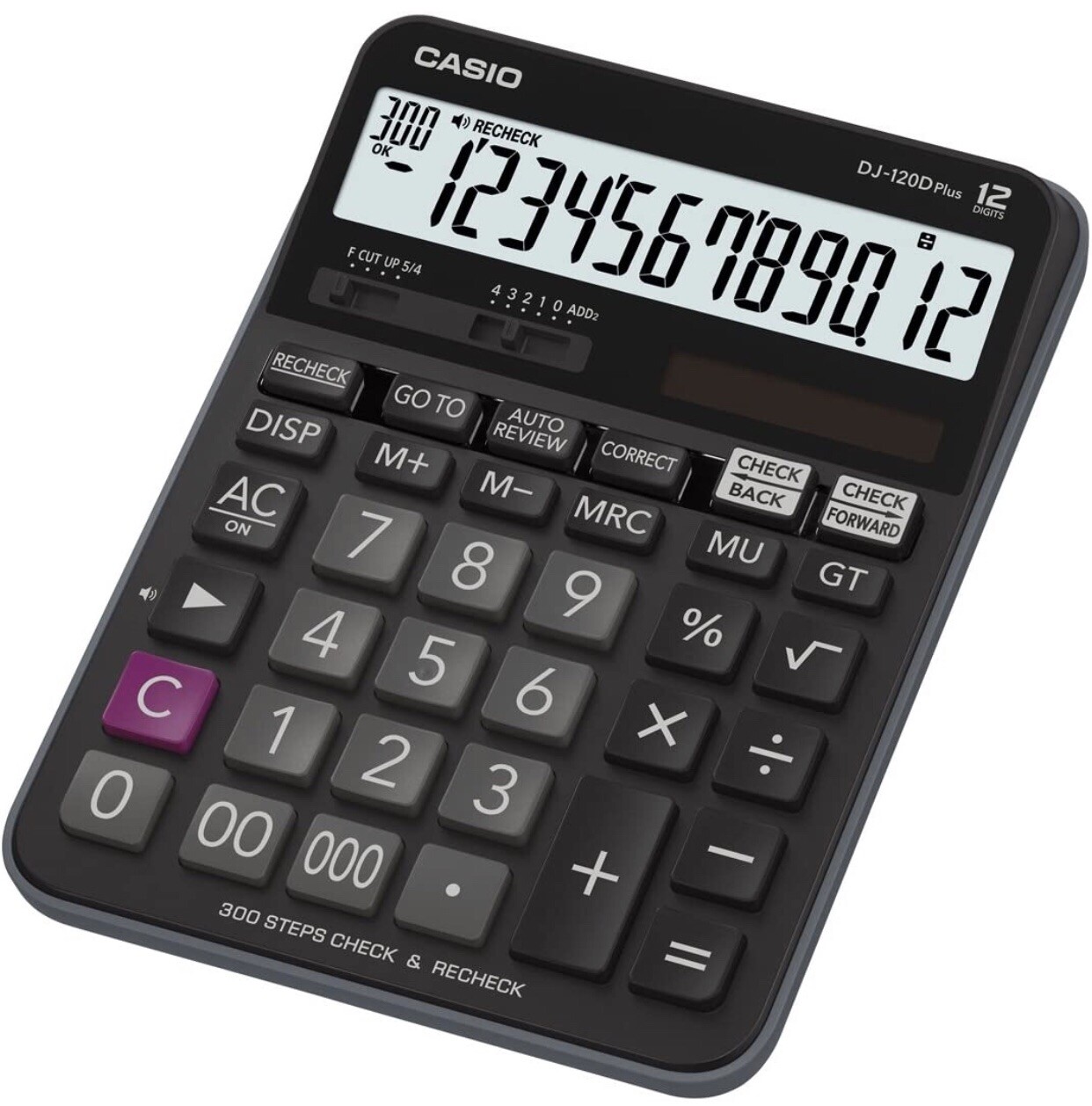 Casio DJ-120D Plus Desktop Calculator with Check and Correct Function (Black)