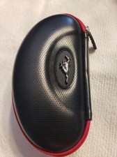 Ford Mustang Leather Sunglass Hard Eyeglass Case Zippered Clamshell Holder