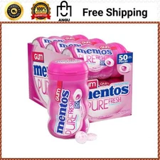 Mentos Pure Fresh Sugar-Free Chewing Gum with Xylitol, Bubble Fresh Flavor, Bubb