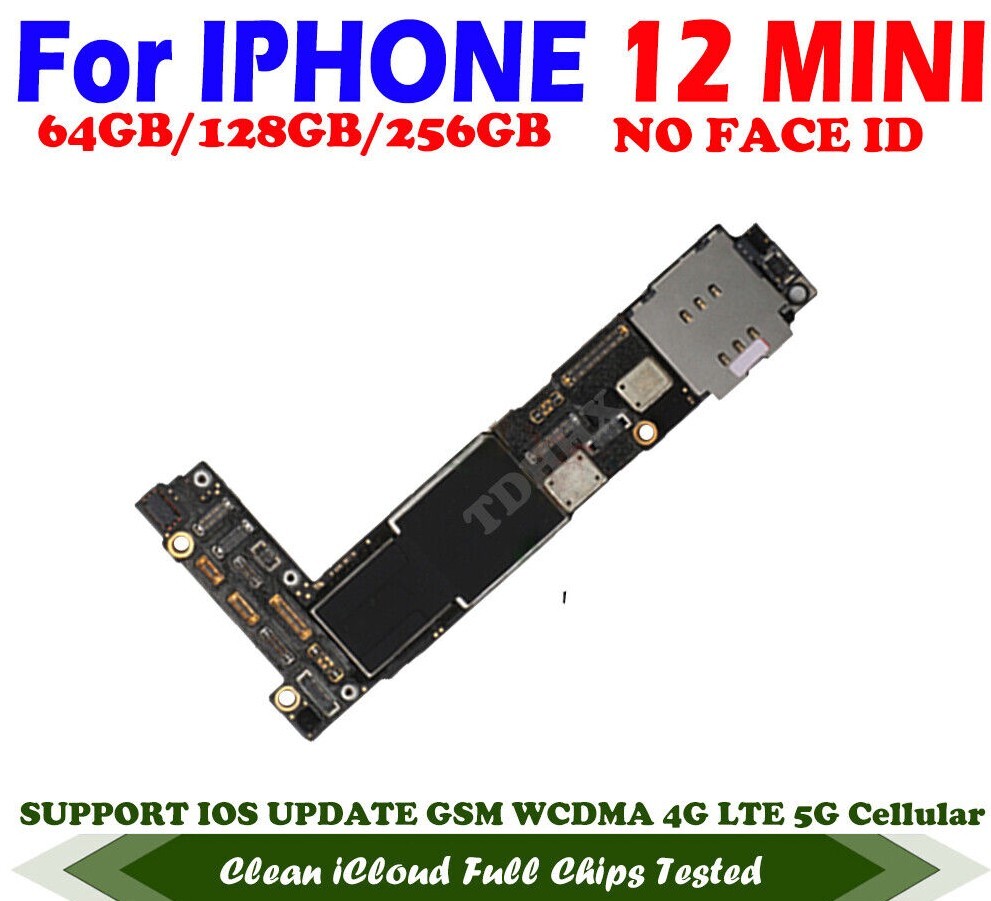 iPhone 12 Mini Motherboard 64GB/128GB/256GB Clean iCloud, Face ID