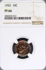 1952 Proof Roosevelt Dime NGC PF66 Nice Toning *DoubleJCoins* 8007-49