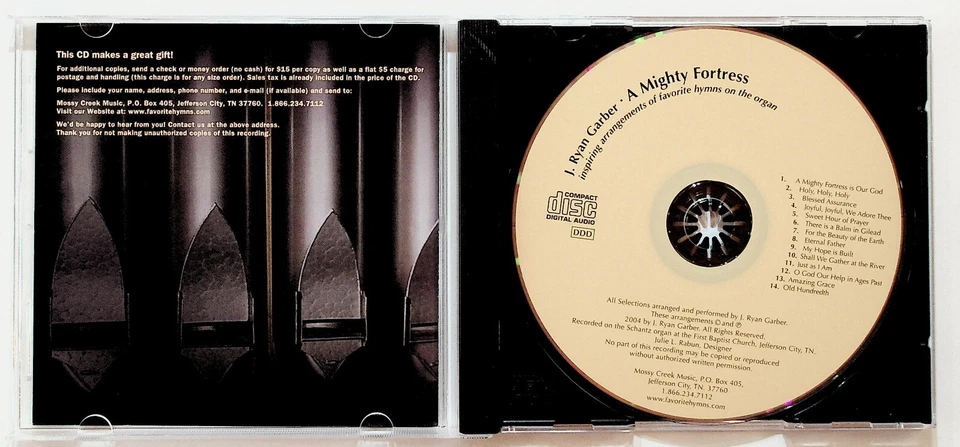 A Mighty Fortress Hymns Organ CD J Ryan Garber Classic Sacred Music — 第 2/4 张图片