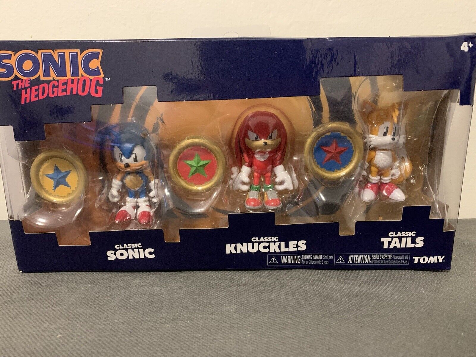 SONIC THE HEDGEHOG TOMY 3 ACTION FIGURE Knuckles Tails Movie Sonic READ