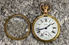 Vintage Made in Great Britain Sears Mechanical Wind Up Pocket Watch Locomotive