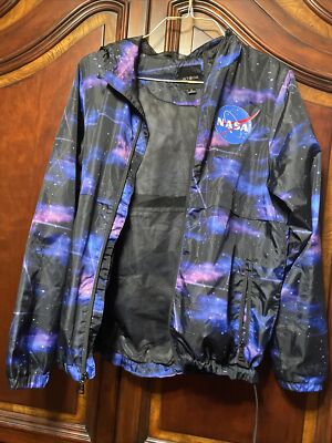 WT02 black Blue Purple NASA windbreaker size Small | eBay