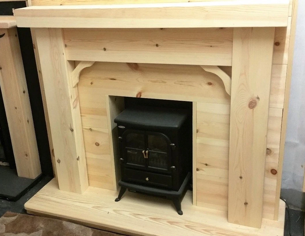 PINE CHUNKY FIRE SURROUND 4 INCHES THICK TOP (ARCH DETAIL) free postage |  eBay
