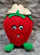 Del Monte Country Strawberry Fruit Vintage 1988 Plush Stuffed Promo Toy 10"