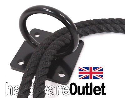 BATTLE ROPE ANCHOR Solid 100mm x 12 Ø RING Plate 100 x 100 x 5.0mm Made ...