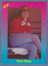 1989 Classic Baseball Travel Edition Light Blue #71 Pete Rose Reds