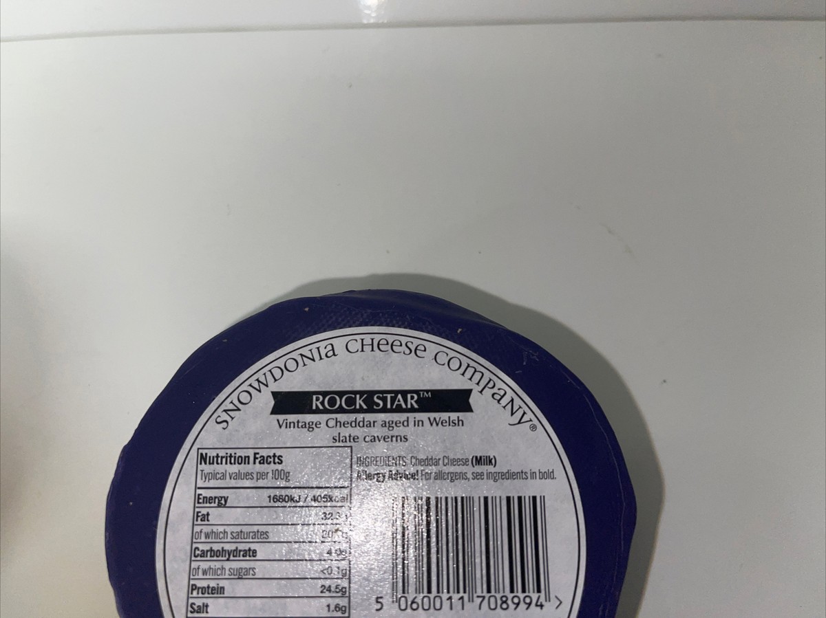 Rock Star Vintage Cave-Aged Cheddar Cheese - Extra Mature Welsh Cheddar, Pack Of 3 (200g Each)